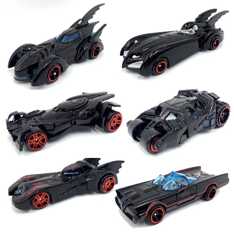 Alloy Car Model Batman Batmobile Set of 6 Children's Pocket-Sized Mini Realistic Car Model Toys