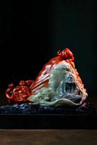 Changhua Laokeng Dahongpao Chicken Blood Stone Seal Shoushan Hibiscus Seal Soft Frozen Ground Ox Horn Frozen Tianhuang Seal Engraving Customized