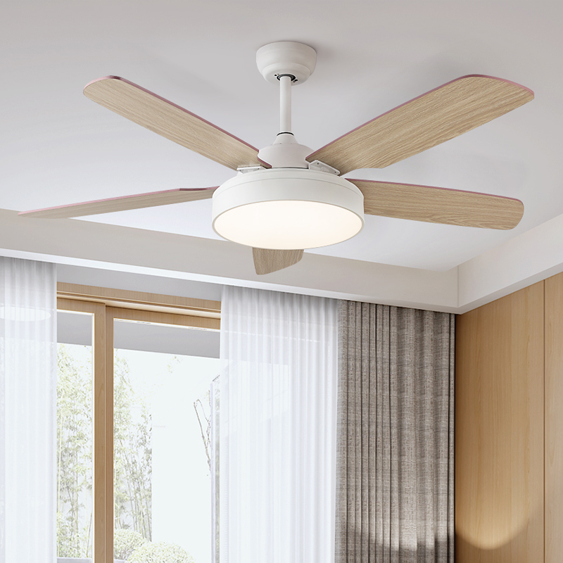 Northern Europe Electric Fan Lamp Simple Modern Japanese Style Solid Wood Dining Room Table Lighting Living Room Dining Room Ceiling Fan Lamp