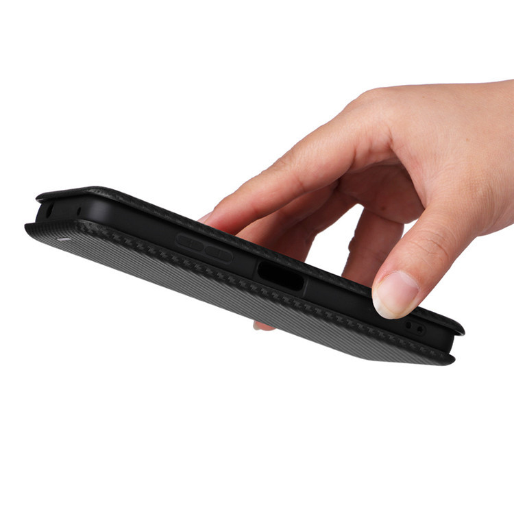 Zenfone 9 Zenfone 9 Carbon Fiber Wallets Folio Flip Synthetic Leather Phone Case