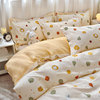 Spring and Summer New Style ins Pure Cotton Four-Piece Set, Fresh and Simple All-Cotton Bedding, Cartoon Duvet Cover, Dormitory Three-Piece Set, 4-Piece Set