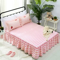 Bedspread giường váy cotton bụi nắp bảo vệ trượt 1,5m / 2,0m giường đơn mảnh ren giường váy mùa hè - Váy Petti ga giường có viền