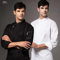 Kitchen chefs clothing Long sleeve Western restaurant mens and womens back kitchen clothes West Point clothing Summer chefs overalls custom