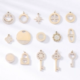 Аксессуары, браслет для ключей, ожерелье, подвеска, 14 карат, микроинкрустация, четырехлистный клевер