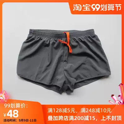 Light and thin sports shorts men's summer quick-drying double-layer anti-light loose fitness track and field marathon running three-point pants