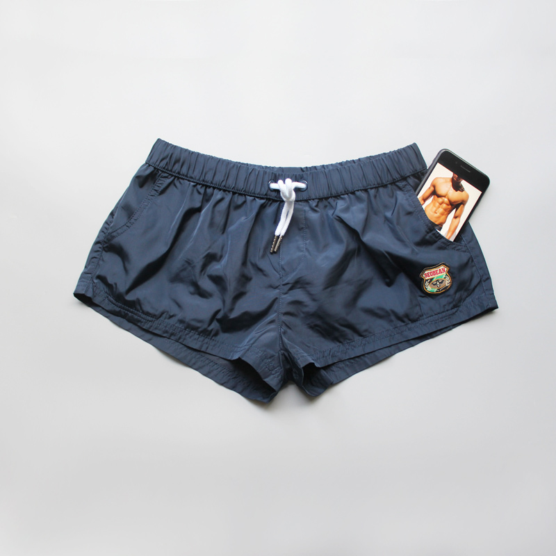 Low-Waist Sports Shorts for Men, Summer Quick-Drying Loose Beach Shorts with Lining, Sexy Fitness Running Shorts Low-Waist Sports Shorts for Men, Summer Quick-Drying Loose Beach Shorts with Lining, Sexy Fitness Running Shorts