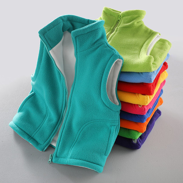 Children's vests are thickened in winter and wear foreign-style big boys and girls spring and autumn fleece vest kindergarten clothes custom