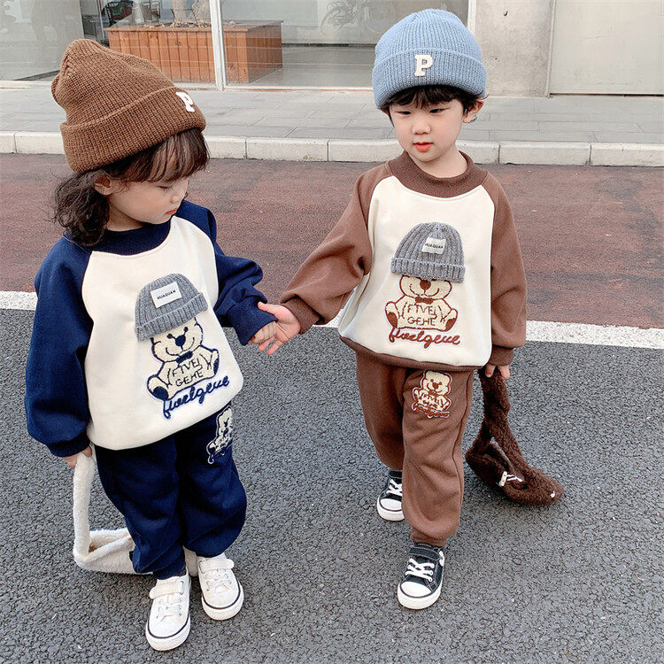 Children suit autumn clothing 2023 new ocean gas boy dragon and pineapple baby brother-in-law fit two sets of male and female child co-pay-Taobao