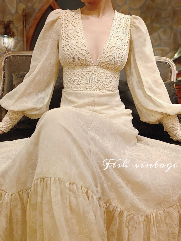 [Victoria] Retro Sexy Prairie Skirt Dress Vintage Vintage Replica