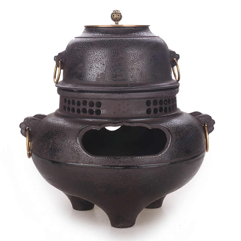 煎茶道具 山本太仙造『赤絵山水』涼炉 焜炉 茶炉 風炉 共箱★新品 O1CN014Fikhn24dCWKU3vVX_!!0-