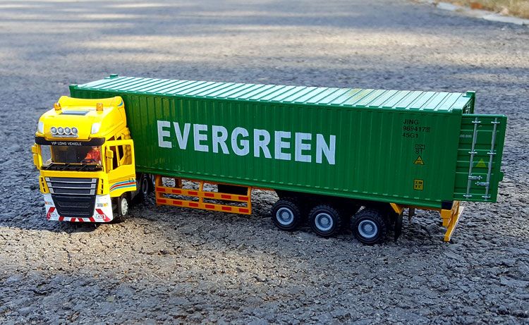 1:50 hợp kim kỹ thuật container phương tiện vận chuyển mô hình hậu cần vận chuyển hàng hóa xe kim loại xe mô hình bộ sưu tập đồ chơi trang trí - Chế độ tĩnh