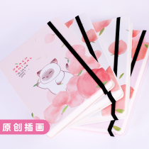 Quartet partner retro flower leather band loaded book 32k small fresh flower account notebook Exquisite notepad hand ledger