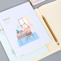 English book 16K Elementary school students 3rd grade Junior high school students College students Big book practice thin word book four-line three-grid English