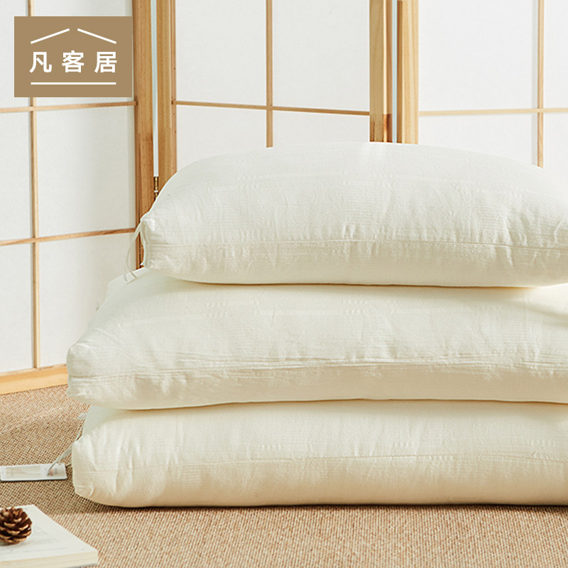 Class A full cotton pillow core single for cervical spine sleep aids sleep children adults Home Students Dormitory Washed pillows