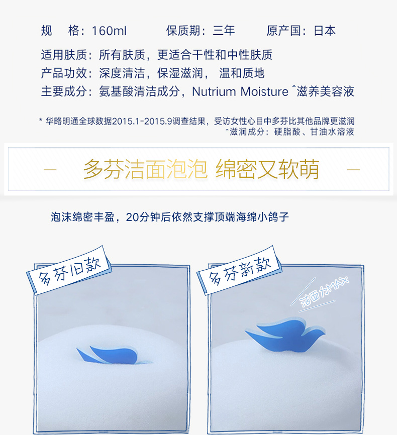 Dove多芬 神经酰胺 氨基酸慕斯 160ml*2瓶 图4
