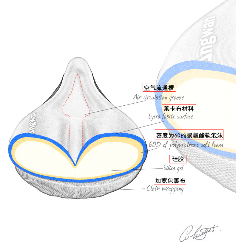 Selle de vélo Mountain Bike ANGWAN - Ref 2348655 Image 10