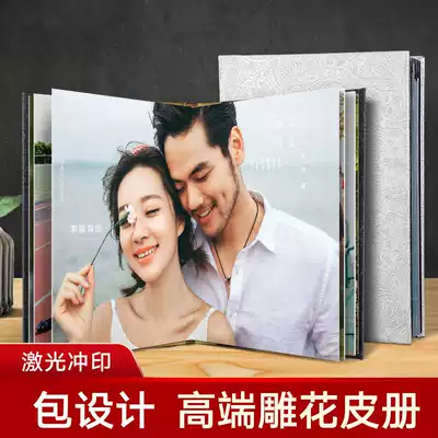 Leather wedding photo album production, development photo book, photo studio, personal photo studio, high-end wedding commemorative book customization