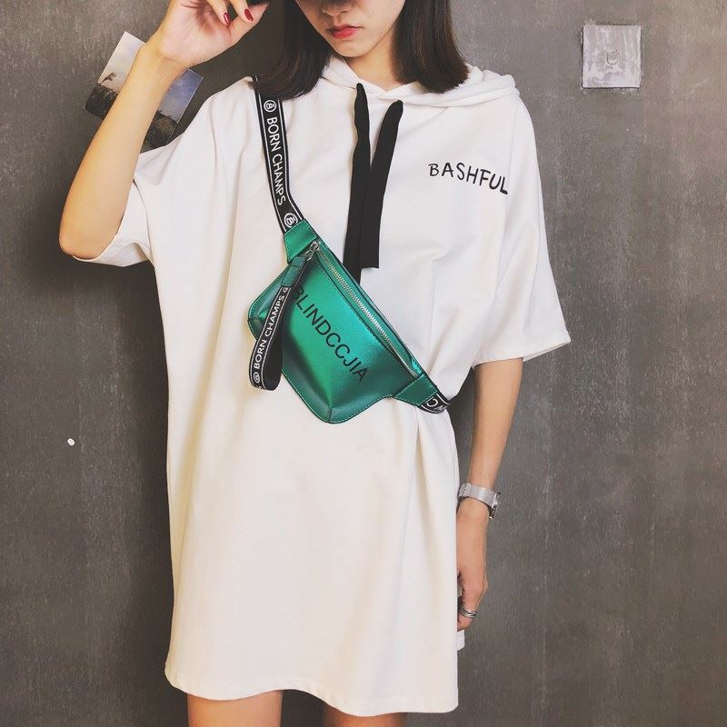 Belt style single breast soft leather schoolgirl breast bag with cloth belt sports bag thin cloth bag with soft handle girl bag