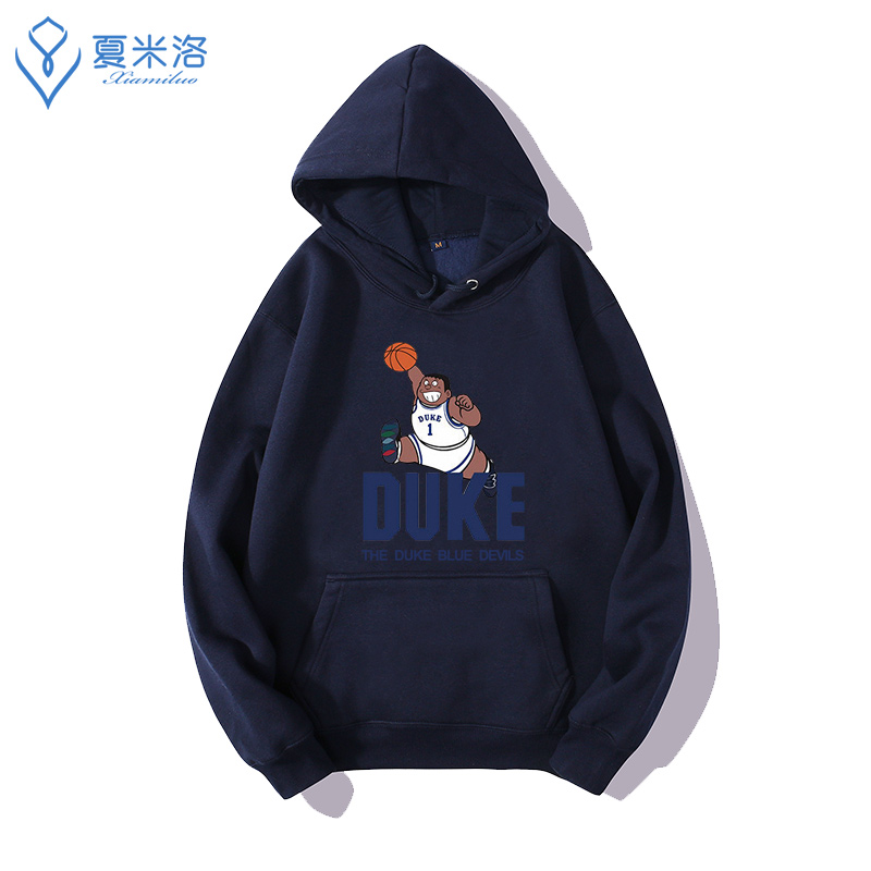 NCAA Duke Fat Tigercos Cairn Williamson bóng rổ jumpsuit mùa thu / mùa đông áo khoác hàng đầu thường dành cho nam giới.