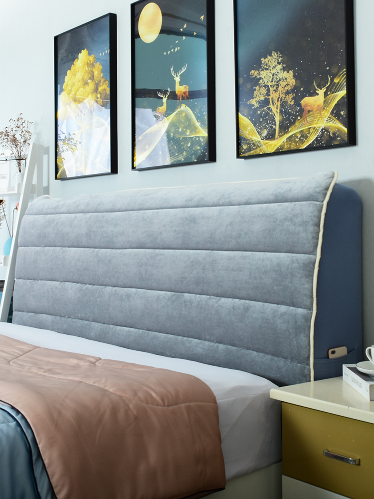 Thickened Protective Sheath Universal Headboard Sleeve Soft Bag Full Bag Arched Wood Bed Head Hood 2020 New Dust-Proof Backrest Cover