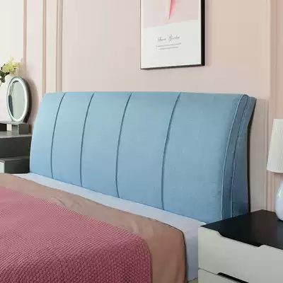 Thickened bed head cover soft bag all-inclusive wooden bedside cover 2020 new European cushion 2021 Backrest Cover