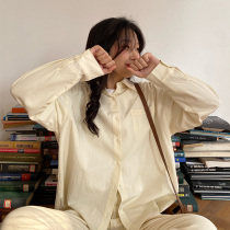 (Clearance special price does not return do not change) shirt Women 20 thin long sleeve solid color shirt design sense womens shirt