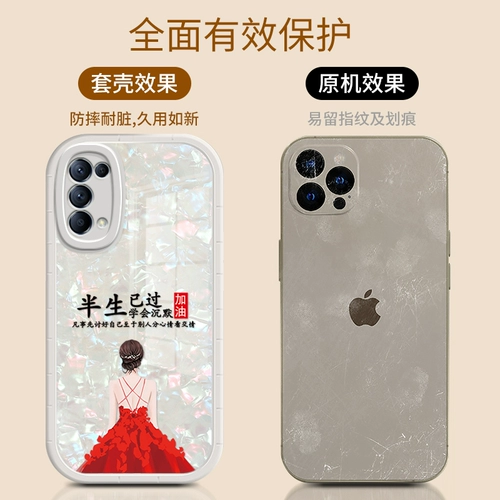 Back Goddess Opporeno5 Case Case New 5pro Cartoon Cartoon Reno4pro High -Level Sense SES Силиконовый Oppo Reno3 Soft Shell Creative Ins, Shell Pattern Flow