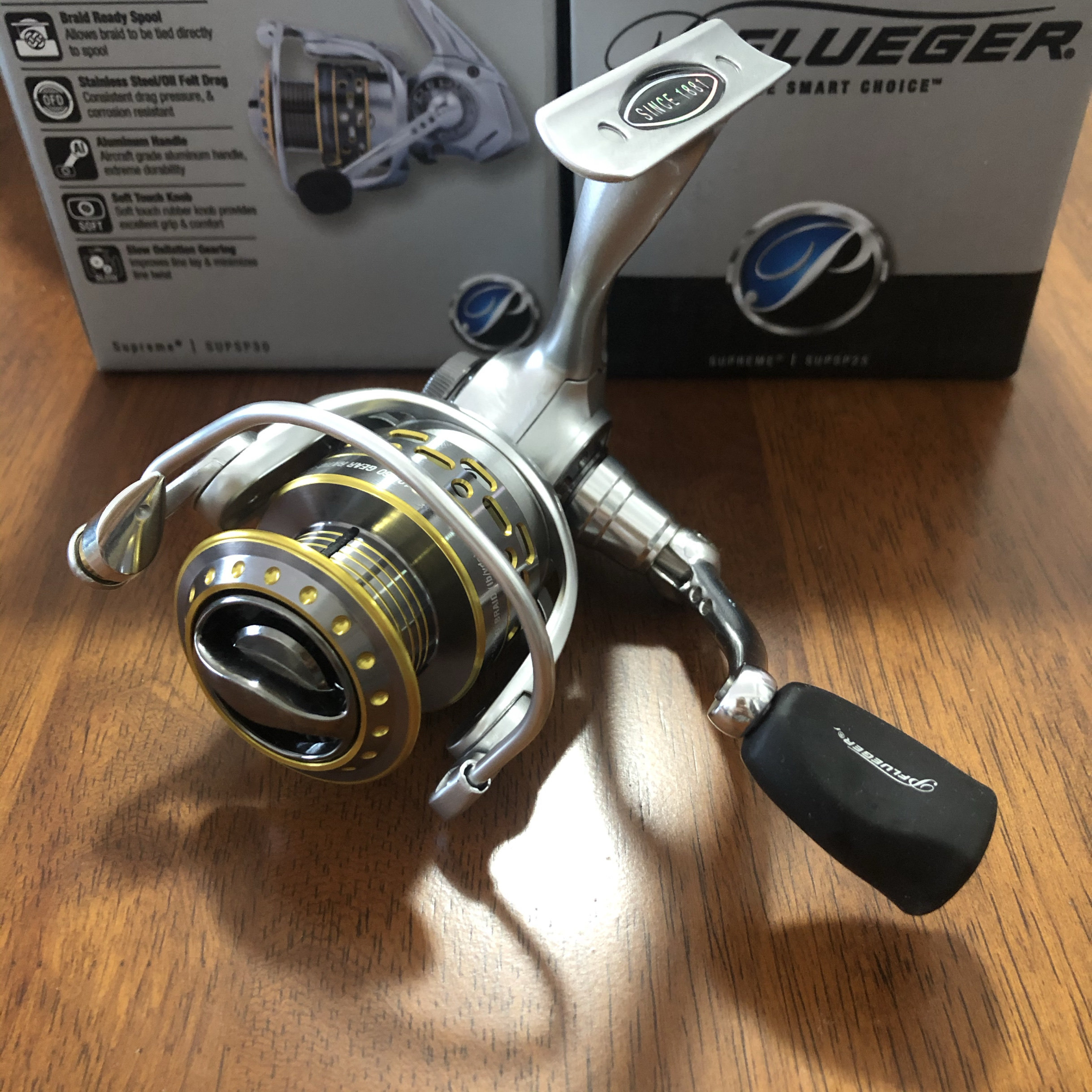 美国菲戈pflueger至尊系列全金属镁合金机身9轴承防海水纺车轮