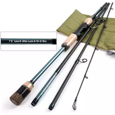 Promotional ALU Austrian real gun straight handle Luya rod 2 1 meter M adjustable portable four 4 sections travel rod with rod bag