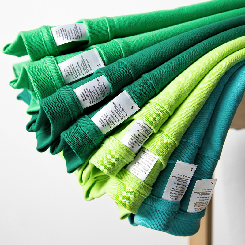 Cotton Green Series 250g Men's and Women's Pure Cotton Round Neck Short-Sleeved T-Shirt Summer Fresh Pure Color Loose Top Cotton Green Series 250g Men's and Women's Pure Cotton Round Neck Short-Sleeved T-Shirt Summer Fresh Pure Color Loose Top