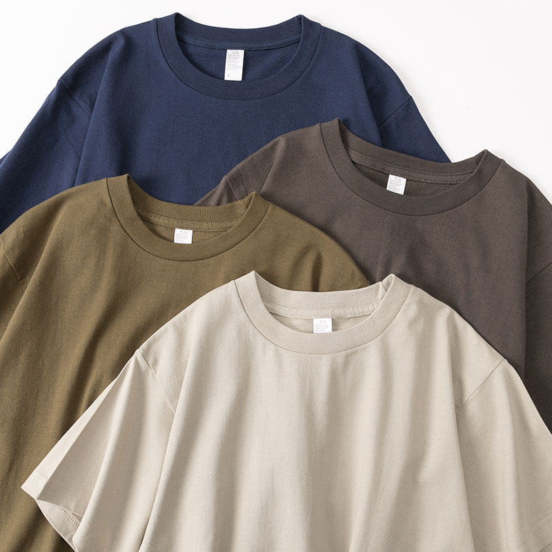 Heavyweight advanced body feeling 250g heavyweight cotton American casual solid color loose men's and women's models