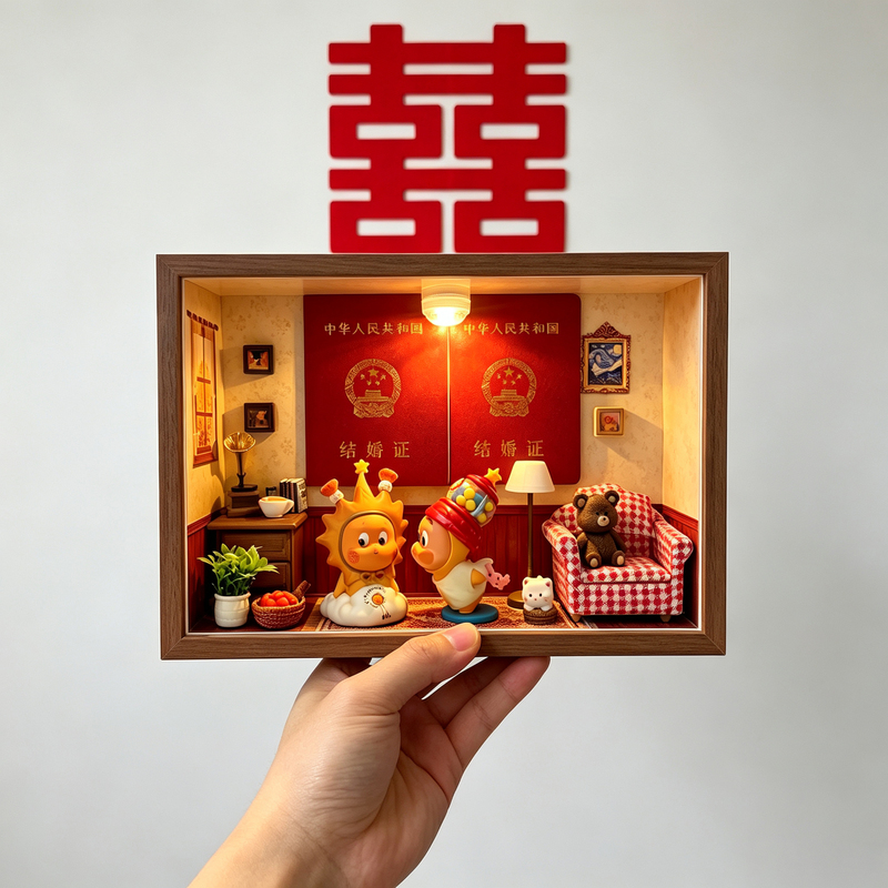 Star-Themed Heart-Pounding Blind Box Display Box Wedding Certificate Storage Photo Frame DIY Scene-Making Couple Gift Star-Themed Heart-Pounding Blind Box Display Box Wedding Certificate Storage Photo Frame DIY Scene-Making Couple Gift