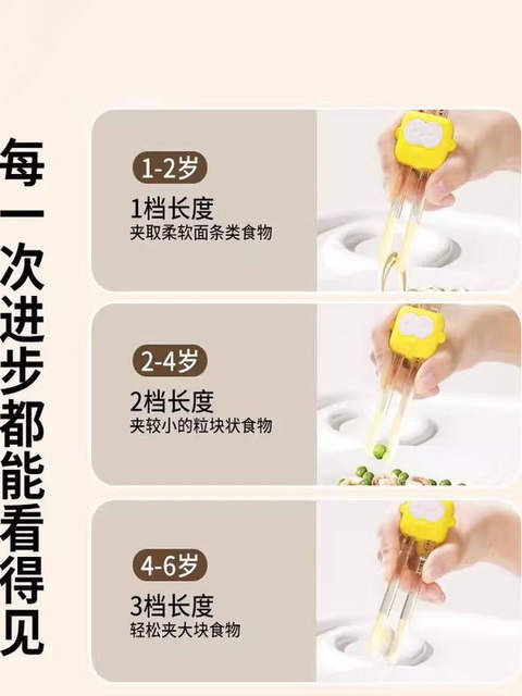 1-3-6 Years Old Tiger Mouth Training Chopsticks Learning Chopsticks Tableware Practice Chopsticks Automatic Rebound Non-Slip Baby Children's Chopsticks