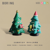 Santa Claus Christmas tree desktop ornaments decorated holiday gifts gift trinkets Santa tree for girls