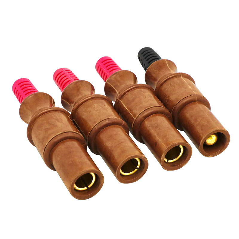 200A round head straight-through box silicon box bakelite bakelite plug stage lighting main cable plug resistant to plugging