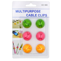 6-pack desktop cable management holder data cable storage buckle headphone charging cable collection clip cable management artifact