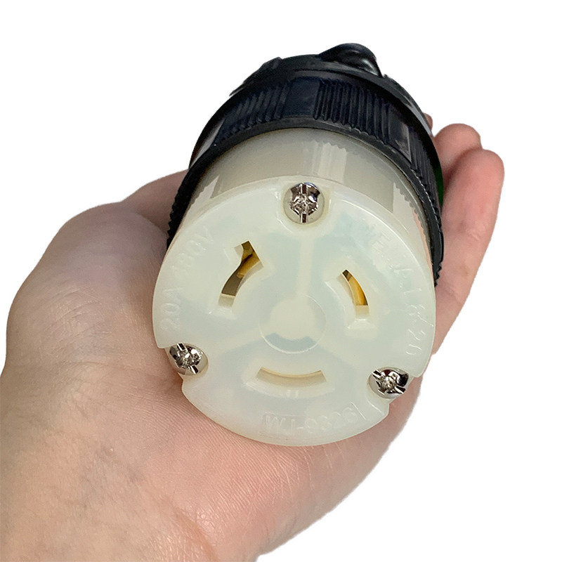 Штепсельная вилка l8-20 美标nema工业电源接线插头 3p 20a 480v大功率防脱落插头ul Other