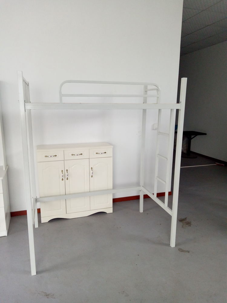 Rỗng giường giường ký túc xá dưới chung cư giường ngủ căn hộ nhỏ cao bàn giường kết hợp giữa cao và thấp giường sắt lan - Giường giường tủ gỗ công nghiệp