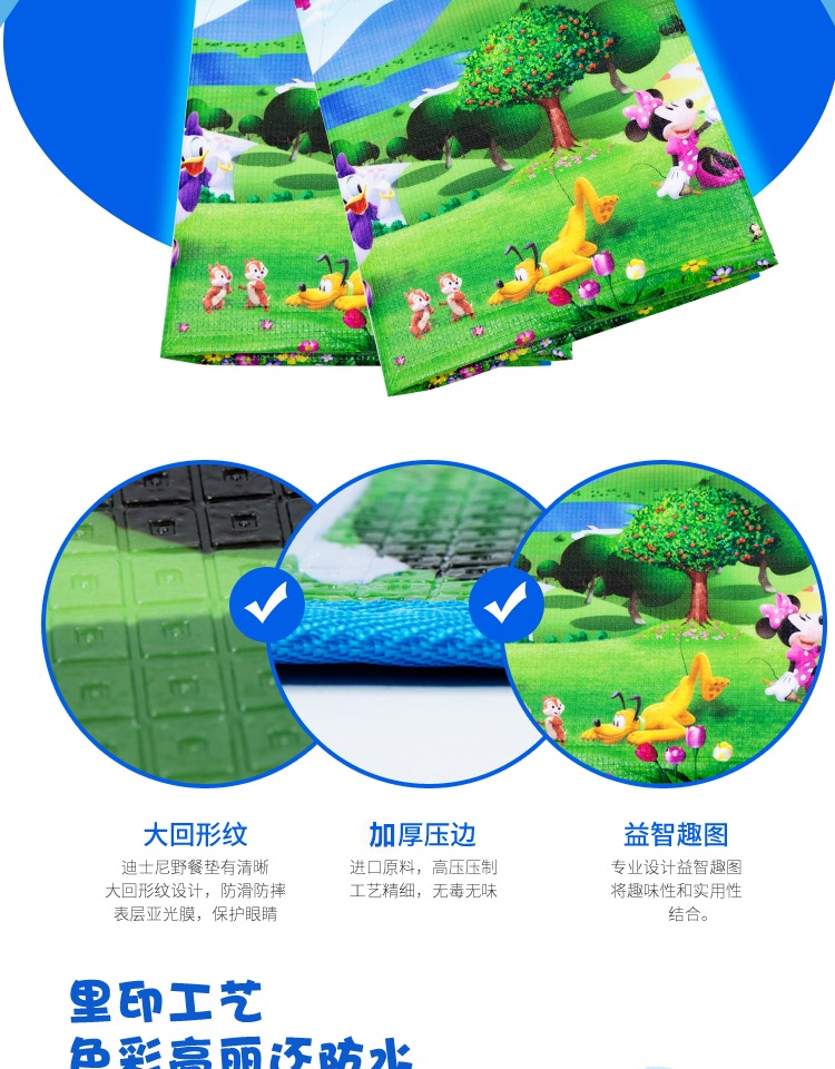 Du lịch mùa xuân dã ngoại mat ẩm pad ngoài trời dày mat 3-4 người bước xanh pad di động gấp lĩnh vực đi chơi mat - Thảm chống ẩm / Mat / Gối xốp thảm trải sàn