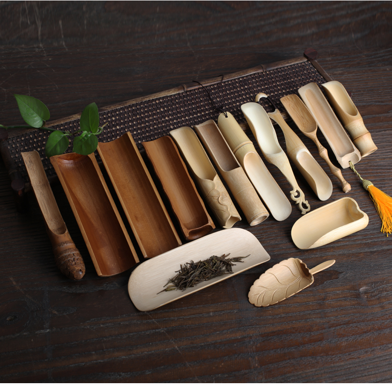 手作りティースプーン竹茶道パーツティースプーンティースペードティーカンフーティーセットティーアート茶道六紳士