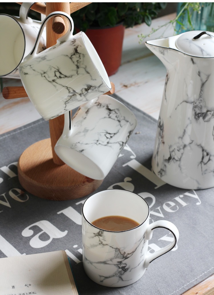 Bình nước lạnh gia dụng đơn giản xương Trung Quốc nước lạnh chịu nhiệt độ cao nồi gốm dung tích lớn nhiệt Bắc Âu Dali - Tách binh giu nhiet