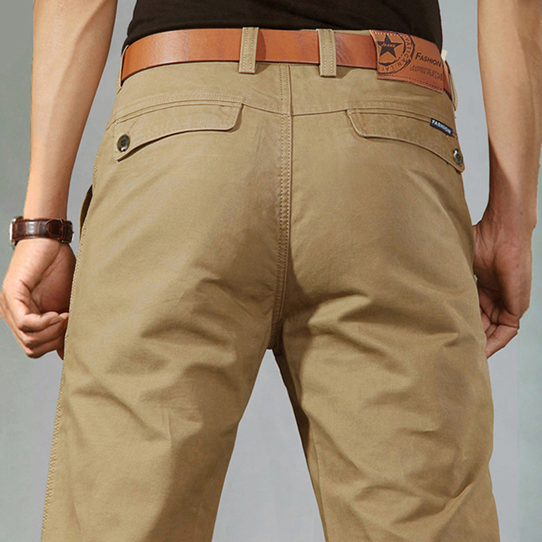 Khaki Long Pants, Workwear Straight-Leg Loose Business Casual Pants for Men, Summer Large Size, High-Quality Thin Style, Trendy Pure Cotton Khaki Long Pants, Workwear Straight-Leg Loose Business Casual Pants for Men, Summer Large Size, High-Quality Thin Style, Trendy Pure Cotton
