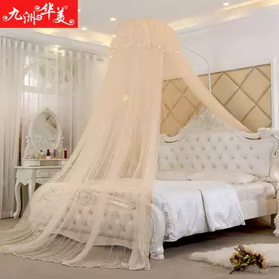 Jiuzhou Huamei Dome Palace Mosquito Net Princess Wind 1 5 1 8m enlarged round bed dormitory home landing free installation