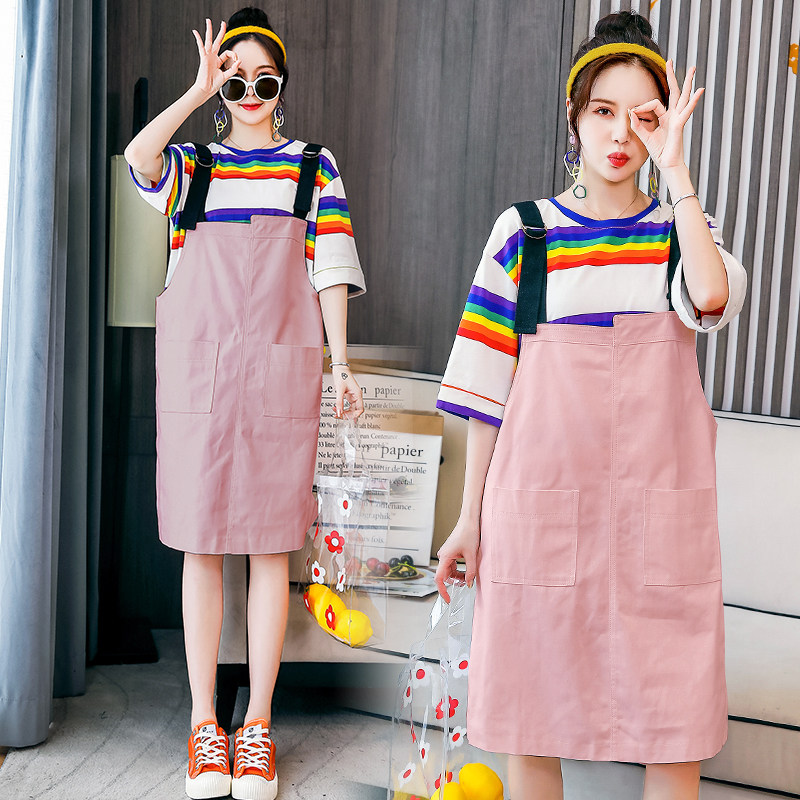 Pregnant women summer suit 2020 foreign fashion hot mom personality spring and autumn maternity dress summer skirt dress summer