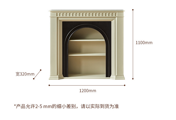 шкаф для ванной 巢趣法式奶油风实木壁炉装饰柜复古客厅壁炉边柜入户壁炉玄关柜