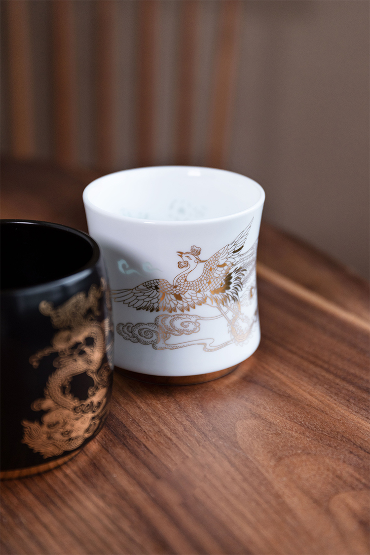 Jade cup BaiLingLong couples creative ceramic cup gift wedding festival days in extremely good fortune small cup