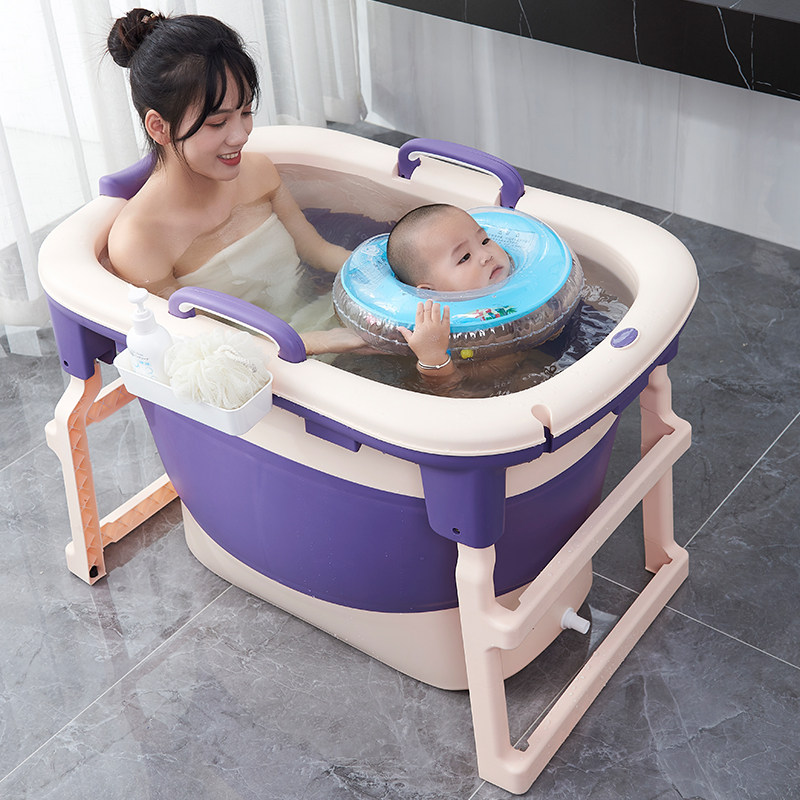 Baby swimming barrel folds newborn pool large housebaby bath bucket inflatable