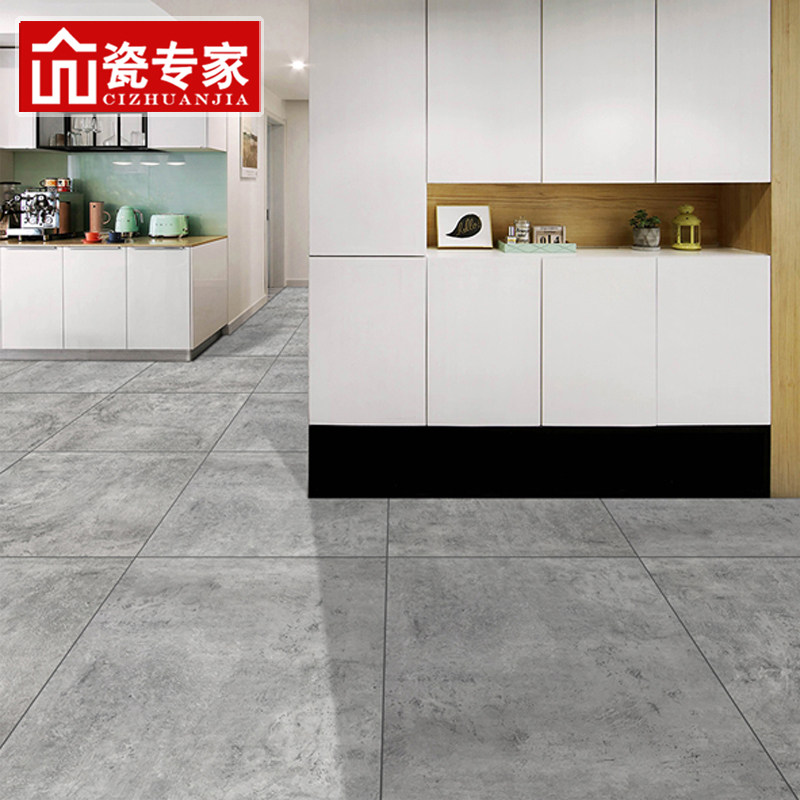 Nordic modern retro cement brick living and dining room bedroom non-slip floor tiles study floor tiles 600 antique tiles