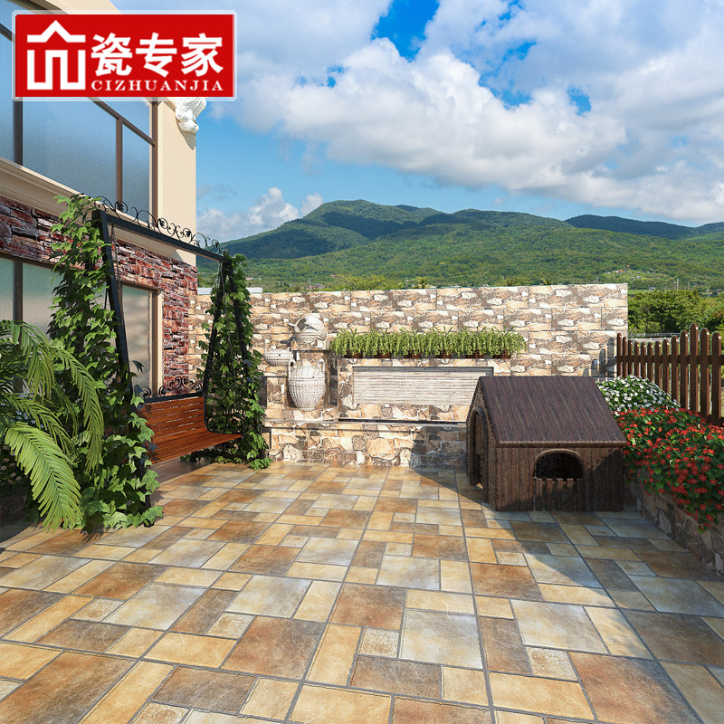 Room Outdoor Garden Terrace Floor Tiles Anti-Freezing Antique Courtyard Balcony Greenhouses Small Yard Wall Tiles