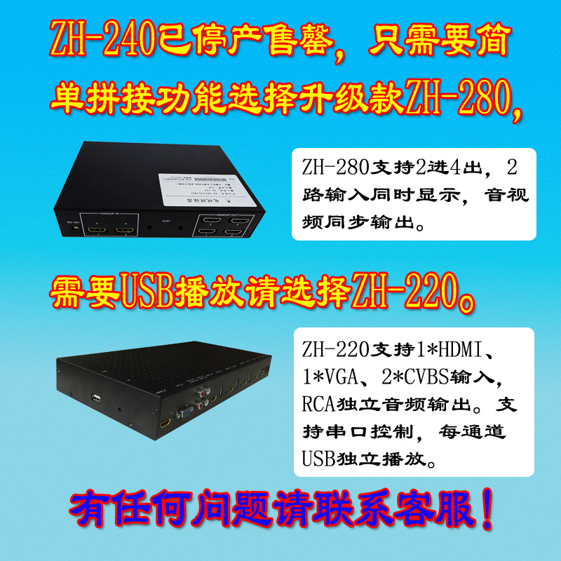 One in four out of 4 TV Splicing Boxes HDMI High Definition Input Multi-Picture Divider Shadow video Wall 180 Rotation